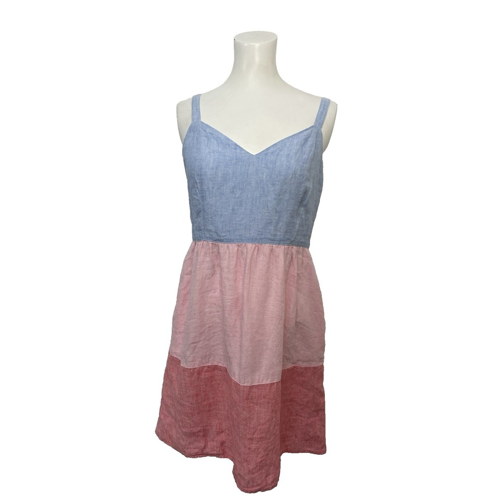 Cynthia Rowley Sleeveless Sundress Dress Beachy -‎ 100% Linen Size 4